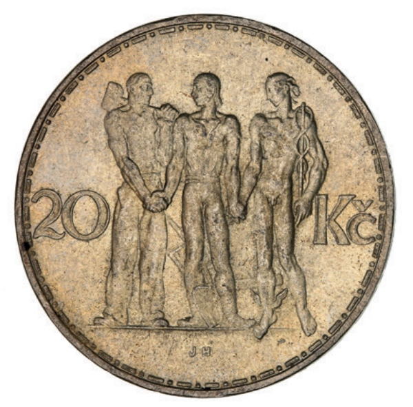 Czech Republic, 20 Korun Silver 1933/34. Uncirculated_obv