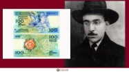 Picture of Portugese Escudos Featuring Fernando Pessoa