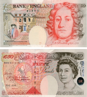 Merlyn Lowther Historical £50 B385  Unc