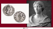 Picture of Roman Coins Dedicated to Faustina Junior wife of M. Aurelius. A.D. 161-175