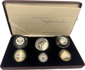 2006 Silver Piedfort 6-coin proof set