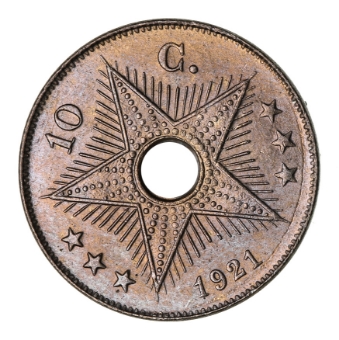 Belgian Congo 10 Centimes 1921 BU_obv