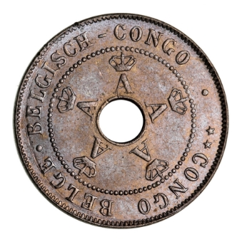 Belgian Congo 10 Centimes 1921 BU_rev