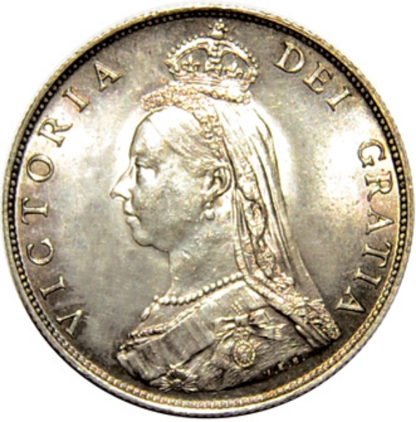Victoria 1887 Florin Choice Uncirculated_obv