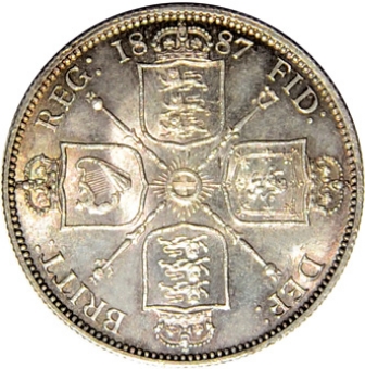 Victoria 1887 Florin Choice Uncirculated_rev