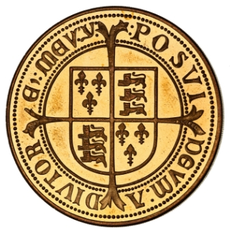 Edward VI Replica Crown 1552 in Goldine, Milled Edge_rev