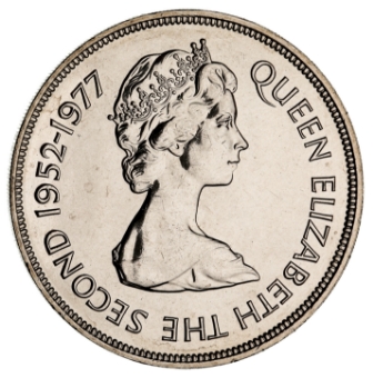 Tristan da Cunha, Crown 1977_obv