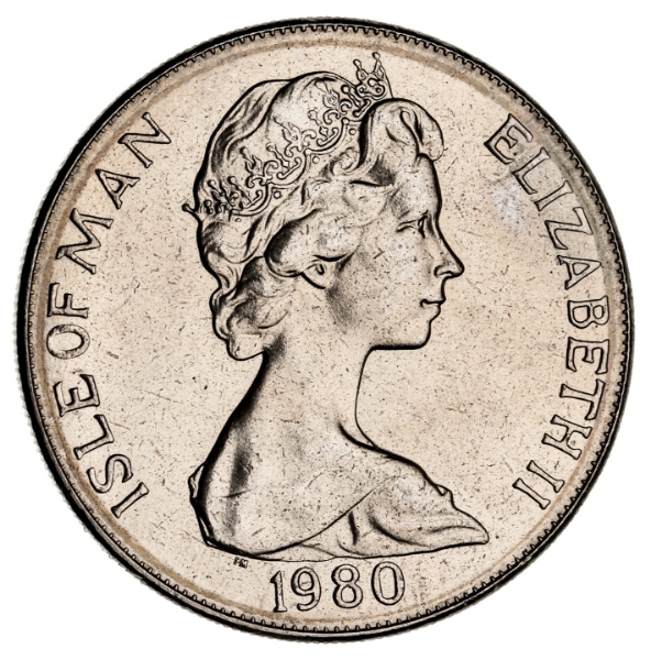 Isle of Man 1980 Olympic Crown_obv