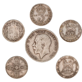 George V .925 Sterling Silver Type Set