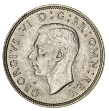 George VI 1939 Florin Uncirculated_obv