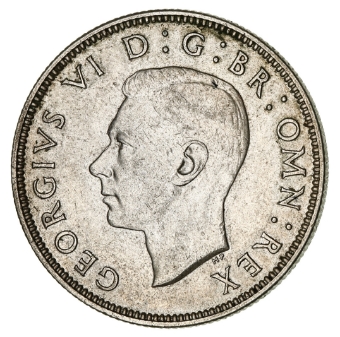 George VI, 1941 Florin Uncirculated_obv