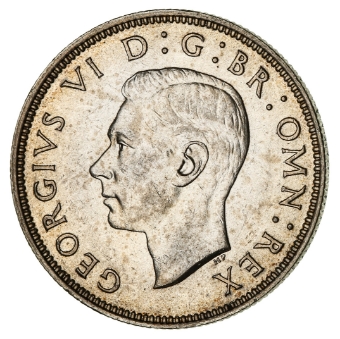 George VI, 1940 Florin Uncirculated_obv