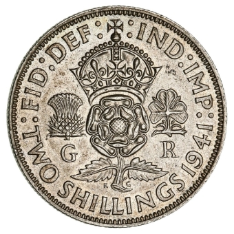 George VI, 1941 Florin Uncirculated_rev