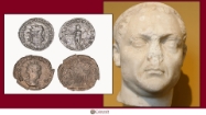 Picture of Roman Coins dedicated to Valerian a former emperor