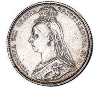 Victoria, Silver Sixpence Uncirculated, 1887