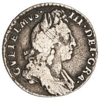 William III, Sixpence, Fine_obv
