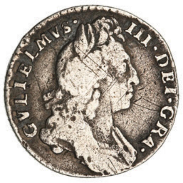 William III, Sixpence, Fine_obv