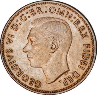 George VI Penny 1950 EF_obv