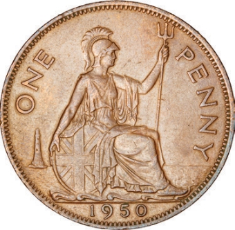 George VI Penny 1950 EF_rev