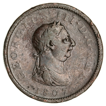 George III, Penny, 1807 VG_obv