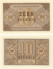 Federal Rep Germany 10 Pfennig 1967 P26 Unc