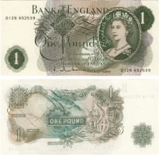 J Q Hollom Portrait £1 B288 Unc