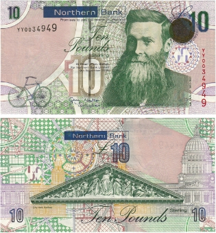 Northern Bank £10 2008 P210ar YY Prefix Replacement Unc