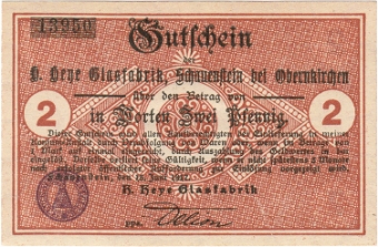 Germany Schauenstein Glassworks 1-25 Pfennig  1917 (5) Unc_obv_2