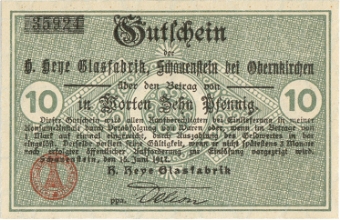 Germany Schauenstein Glassworks 1-25 Pfennig  1917 (5) Unc_obv_10