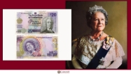 Picture of Banknotes and Coins Dedicated to the late Queen Elizabeth the Queen Mother