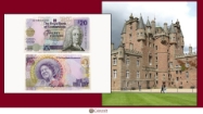Picture of Scottish Banknote Featuring to the Glamis Castle