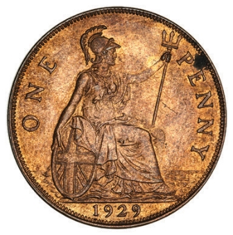 George V, Penny 1929_rev