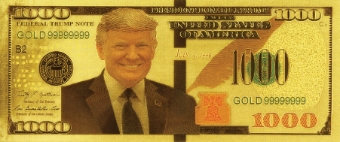Donald Trump ‘Banknotes’ On ‘Gold