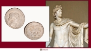 Picture of Roman Coins Featuring Apollo