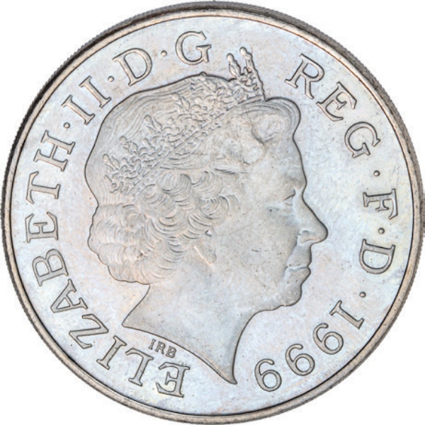 1999 Diana £5 Uncirculated_obv
