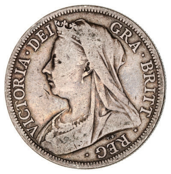 Victoria, Halfcrown, 1900 Old Head, Fine_obv