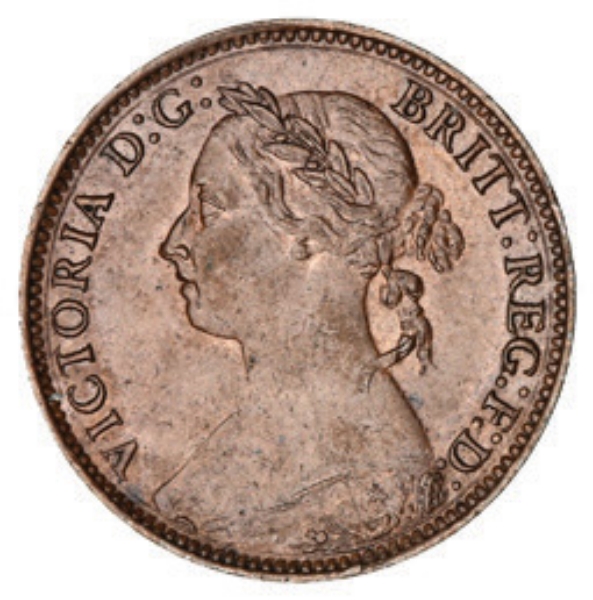 Victoria Farthing 1886 Extremely Fine_obv