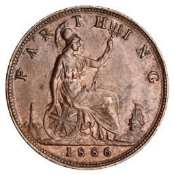 Victoria Farthing 1886 Extremely Fine_rev