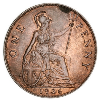 George V Penny 1936 Uncirculated_rev