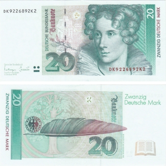 Federal Republic Germany 20 Marks 1993 P39b Unc
