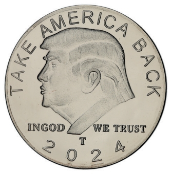 Trump 2024 Silver Coloured Medal_obv