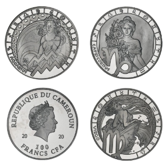 Picture of Elizabeth II Zodiac Coins from Cameroun