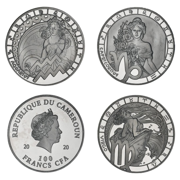 Picture of Elizabeth II Zodiac Coins from Cameroun