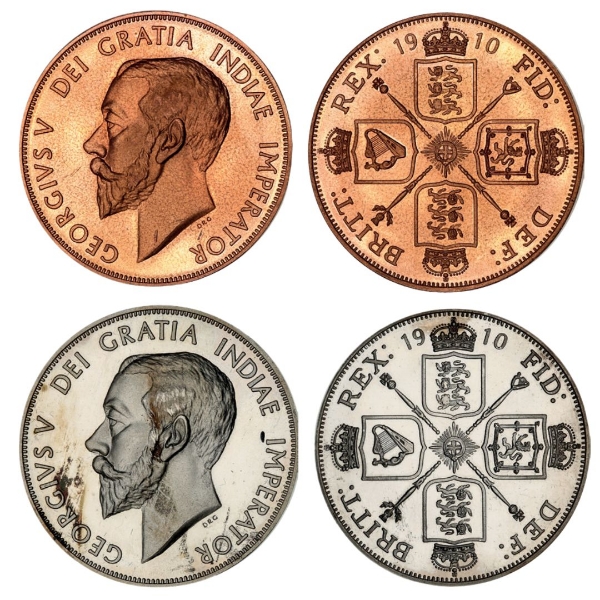 Jersey, George V, 3 Double Florins in Presentation Case Patina Patern Proof_main