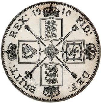 Jersey, George V, 3 Double Florins in Presentation Case Patina Patern Proof_rev