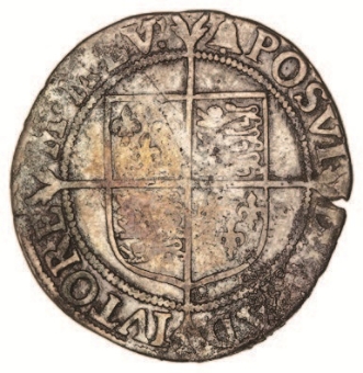Elizabeth I Shilling ex Poorton hoard VG_rev
