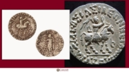 Picture of Silver Drachm Coin Featuring Azes II (circa 35–12 BCE)