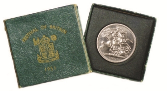 Picture of George VI, Crown (Festival of Britain) 1951 Prooflike cupronickel (boxed)