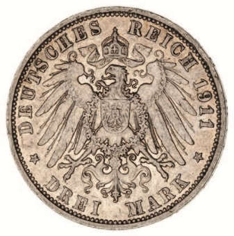 Prussia 3 Marks VF_rev