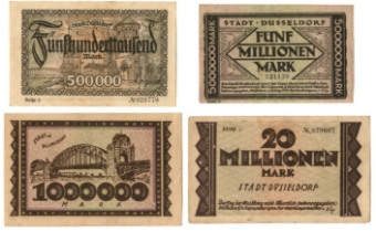 Germany Dusseldorf 4 X Large Notgeld